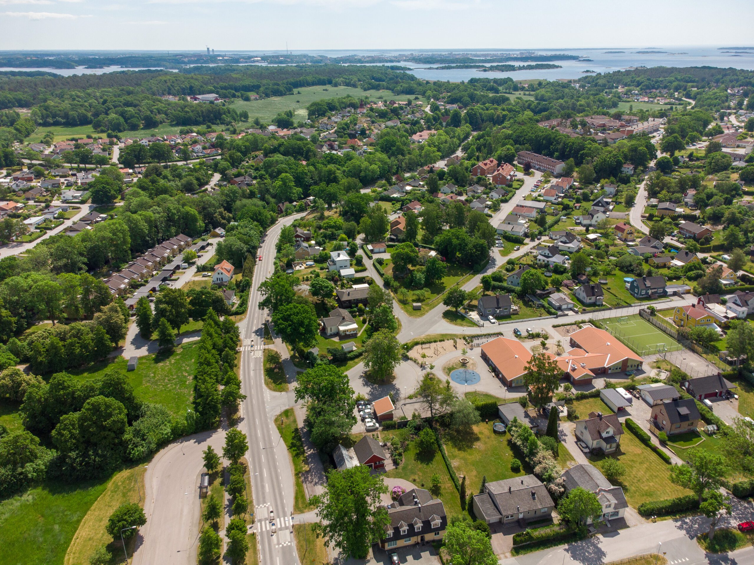 Aerial photo of Nättraby in Karlskrona, Sweden